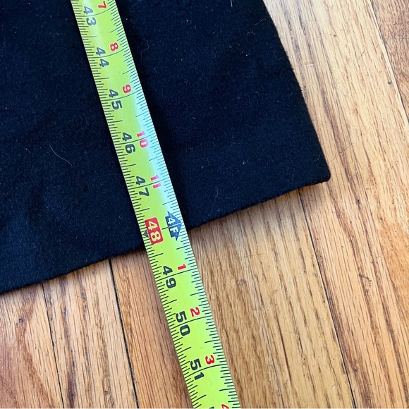 DIOR Vintage LORO PIANA Sz 6 Womens Lambswool Black Gold Pea Trench Coat - Picture 7 of 12